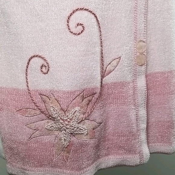 Moffi International Pink Knit Short Sleeve Sweater - Picture 3 of 9